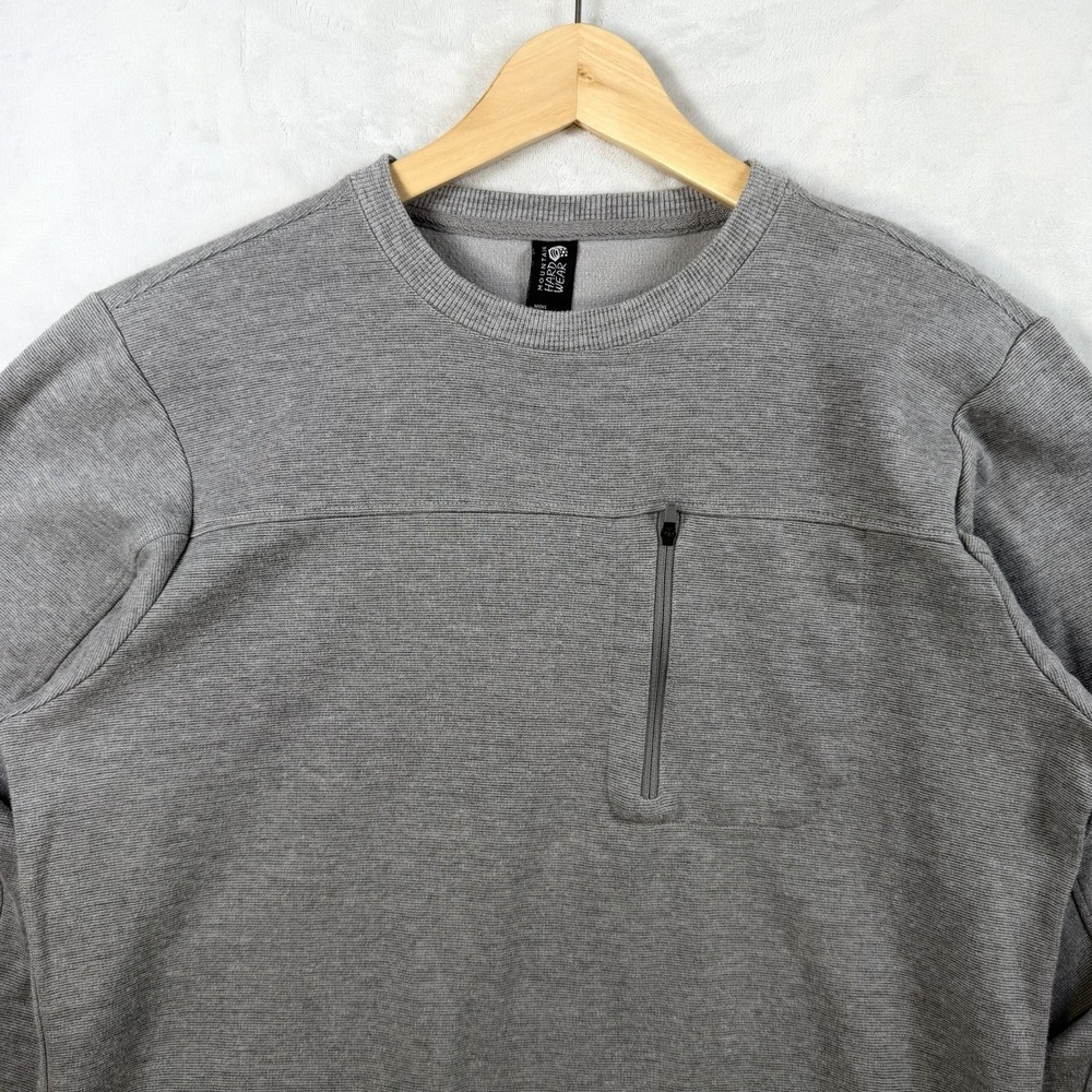 Mountain Hardwear Firetower Crewneck Pullover Gray Mens Size Medium